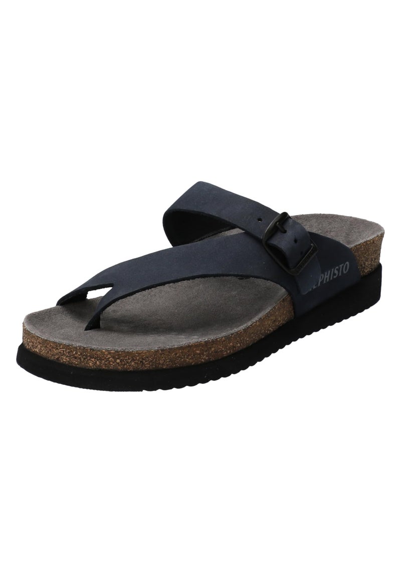 Mephisto Women's Helen Thong Sandal,Navy Nubuck,10 M US